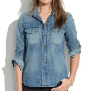 Madewell Western Denim Chambray Button Down Shirt